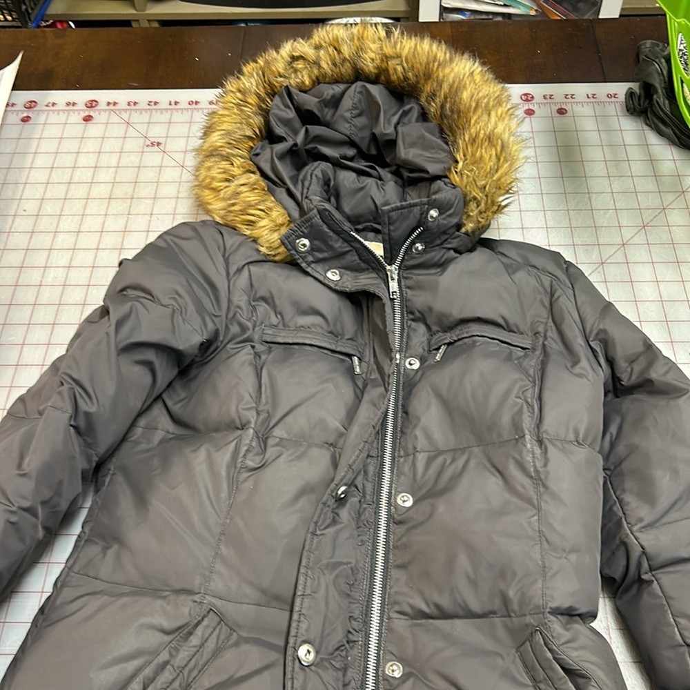 Michael Kors long puffer coat women’s S. Dark grey. New zipper - Picture 2 of 7
